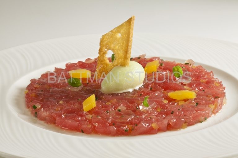 yellowfintunatartarewithgreenapplesorbetandmango Guillermo Valencia Chef & Restaurateur